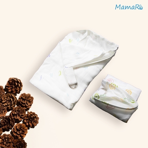 Khăn che bú vải sợi tre cho bé Mamaru MA-CB01 - Diệt khuẩn, hút ẩm tốt, kháng tia UV