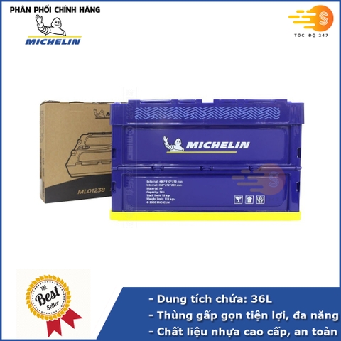 Thùng lưu trữ gấp gọn trên ô tô 36L Michelin ML01238 - Chịu lực cao, tiêu chuẩn Châu Âu, chất liệu cao cấp