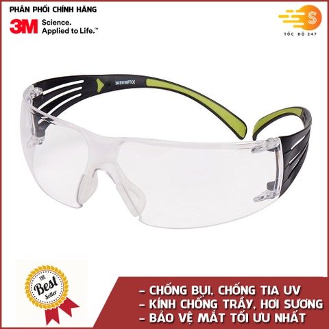 Kính bảo hộ mắt chống bụi và chống tia UV 3M SF401AF