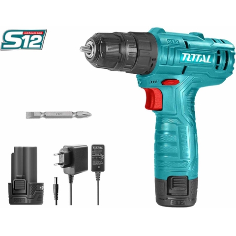 Máy khoan, vặn vít dùng pin 12V TOTAL TDLI12415 - Kèm 1 viên pin 1.5Ah, có đèn led tích hợp, pin bền, công suất lớn