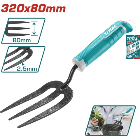 Cây xới đất làm vườn 320mm TOTAL THFTF38 - làm từ thép carbon, chăm sóc cây, trồng cây, trồng hoa