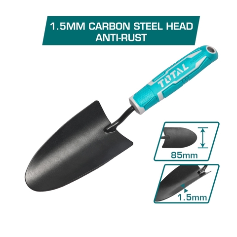 Cây xẻng xúc đất làm vườn 340mm TOTAL THFTT858 - làm từ thép carbon, chăm sóc cây, trồng cây, trồng hoa
