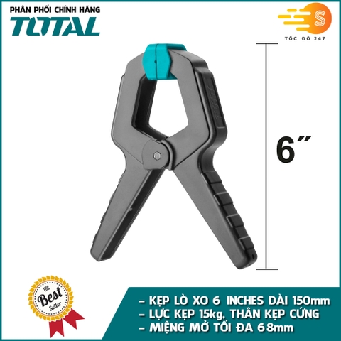 Kẹp lò xo chịu lực cao TOTAL THT13342 và THT13362 -  nhiều kích thước, kẹp gỗ, cảo kẹp nhanh,