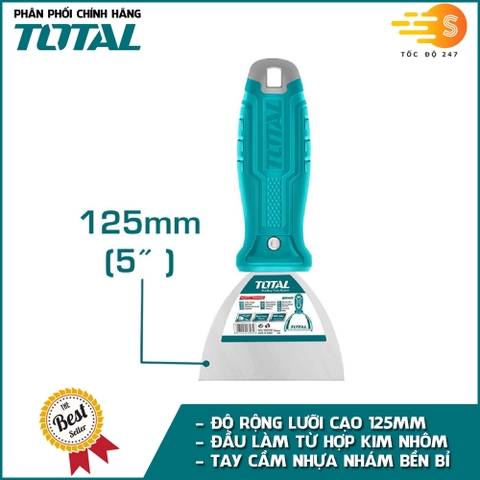 Cây bay sủi cạo sơn kim loại TOTAL 63mm (THT836326), 125mm (THT8312526) - Hợp kim nhôm, loại bỏ sơn, gỉ sét