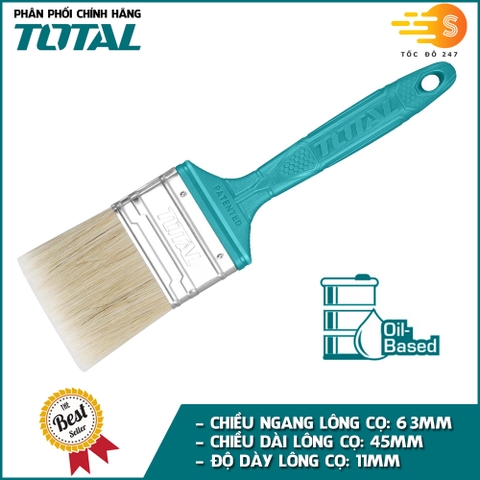 Cọ sơn dầu có tay cầm nhựa nhám đa dụng TOTAL 2,5