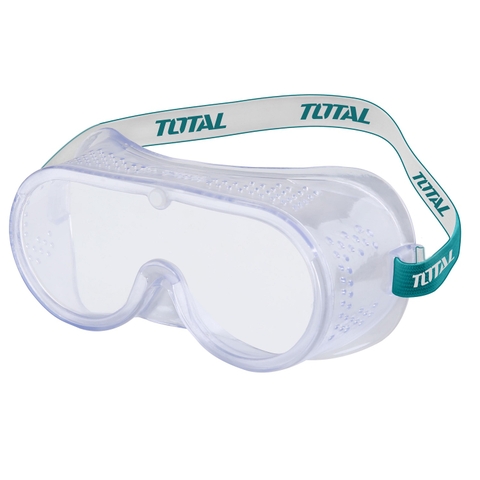 Kính bảo hộ mắt chuyên dụng chống hóa chất, bụi và chống tia UV TOTAL TSP302 - có khe thoát khí, hổ trợ đeo kính cận