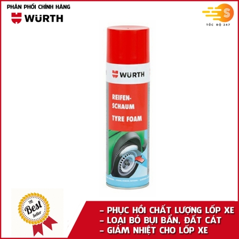 Dung Dịch vệ sinh và bảo vệ lốp ô tô cao cấp Wurth WU-VSL500