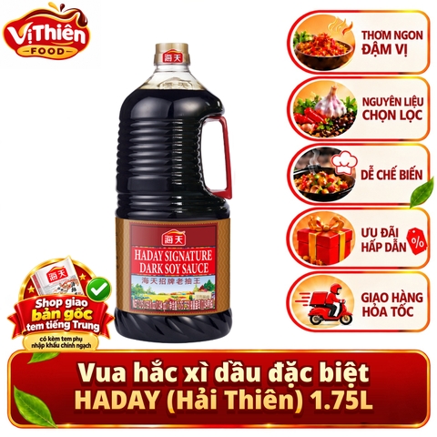 Hắc xì dầu hảo hạng HADAY (Hải Thiên) 500ml VTF-HXD500 - Ướp và tạo màu món ăn thêm hấp dẫn, chay mặn đều dùng được