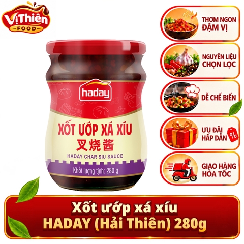Xốt ướp xá xíu đậm đà HADAY (Hải Thiên) 280g VTF-XXX280 - Lên màu đẹp, hấp dẫn, Mùi thơm lừng, Tốt cho sức khỏe
