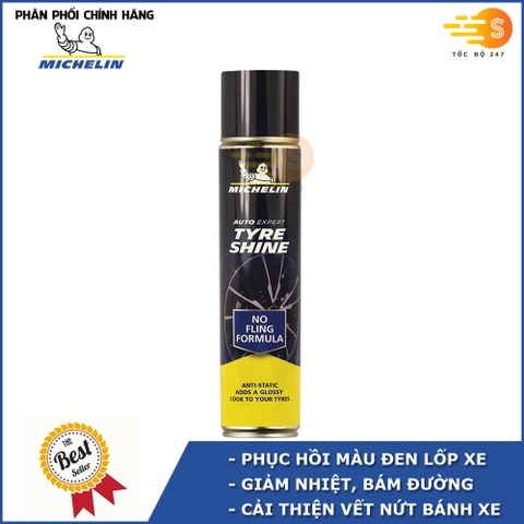 Chai xịt vệ sinh và bảo dưỡng làm bóng lốp ô tô Michelin W31432 - giảm nhiệt, ngăn ngừa nứt bánh xe, duy trì vẻ sáng bóng