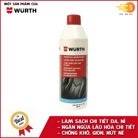 Kem bảo dưỡng da, ghế da chuyên dụng cho ô tô 500ml Wurth WU-DA500