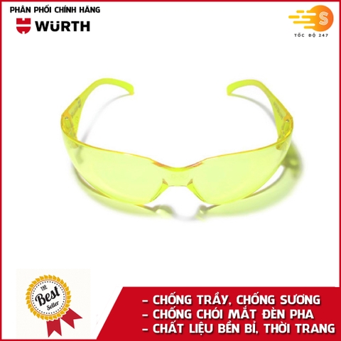 Kính bảo hộ mắt chống bụi và chống lóa chuyên dụng Wurth WU-KBH-V2
