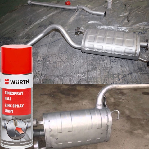 Chai xịt sơn mạ kẽm chống gỉ sét chuyên dụng Wurth WU-MK400