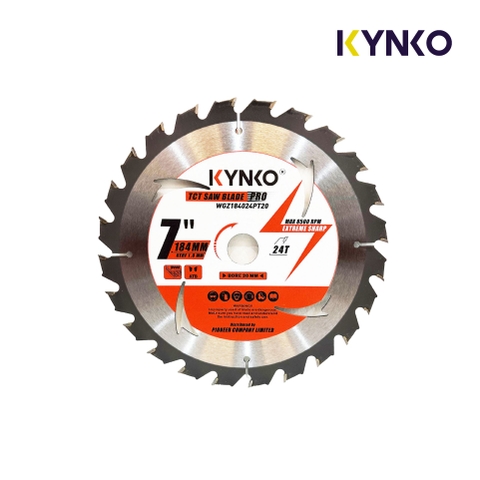LƯỠI CƯA GỖ TCT 24 RĂNG Ø 184mm KYNKO WGZ184024PT20