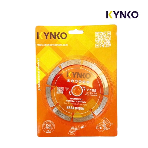 LƯỠI CẮT GẠCH ĐÁ KYNKO PHI Ø105MM 08 RĂNG KRSA04001