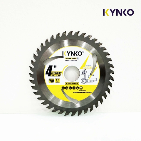 LƯỠI CƯA GỖ TCT 40 RĂNG Ø 110mm KYNKO WGZ110040P