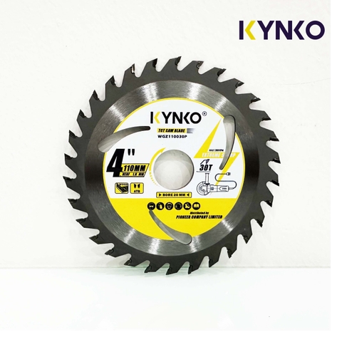 LƯỠI CƯA GỖ TCT 30 RĂNG Ø 110mm KYNKO WGZ110030P