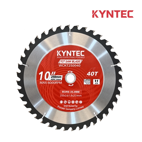 LƯỠI CƯA GỖ TCT 250MM 40 RĂNG KYNTEC WCKT250040