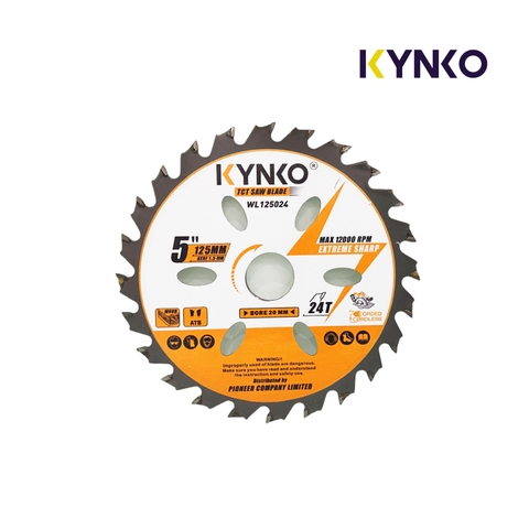 WL125024 phi 125mm 24 răng Lưỡi cưa gỗ siêu mỏng chuyên dụng máy pin