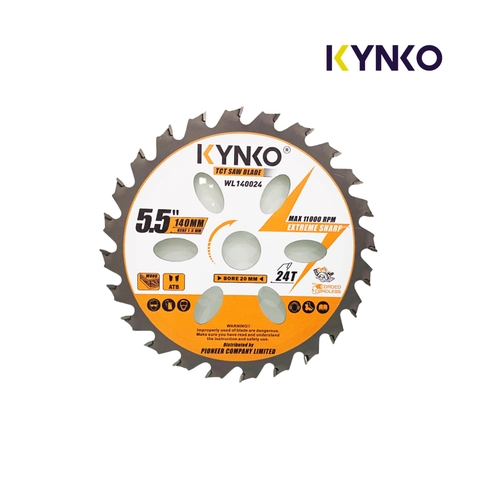 WL140024 phi 140mm 24 răng Lưỡi cưa gỗ siêu mỏng chuyên dụng máy pin