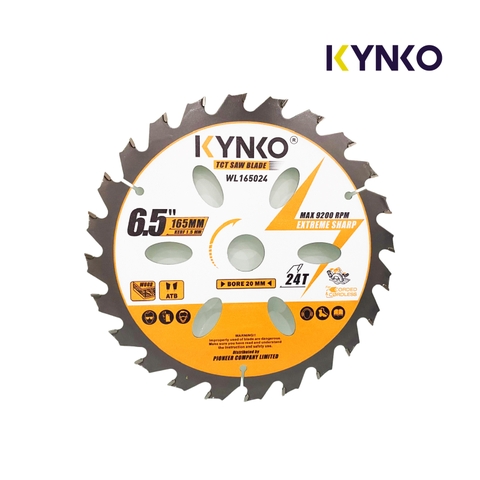 WL165024 phi 165mm 24 răng Lưỡi cưa gỗ siêu mỏng chuyên dụng máy pin