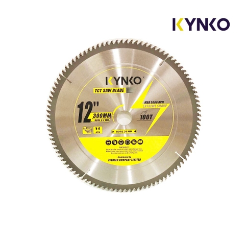 LƯỠI CƯA GỖ TCT 100 RĂNG Ø 300mm KYNKO WGZ300100P