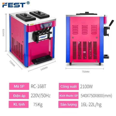 Máy làm kem tươi FEST RC-168T để bàn