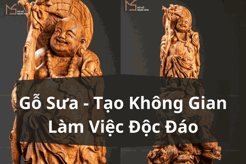 Tạo Không Gian Làm Việc Độc Đáo Với Tượng Gỗ Sưa