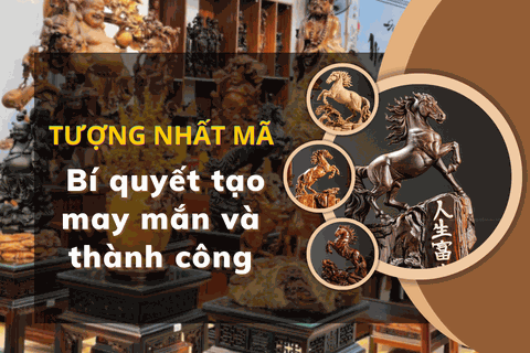 Biến không gian làm việc của bạn thành nơi thăng hoa với tượng gỗ phong thủy Nhất Mã - Bí quyết tạo may mắn và thành công