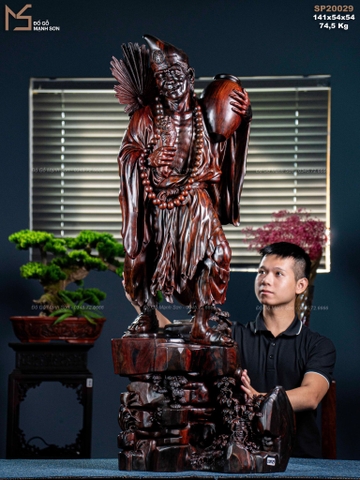 TƯỢNG TẾ CÔNG HOẠT PHẬT - GỖ TRẮC