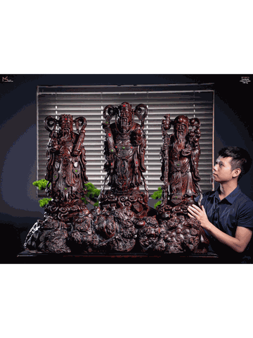 TƯỢNG GỖ TAM ĐA PHÚC LỘC THỌ - GỖ TRẮC