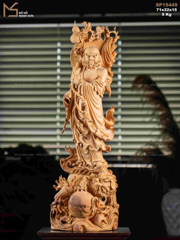 TƯỢNG ĐẠT MA - GỖ HOÀNG ĐÀN