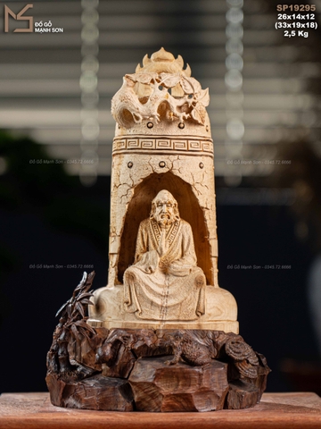 TƯỢNG ĐẠT MA - GỖ HOÀNG ĐÀN