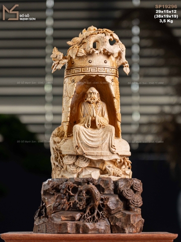 TƯỢNG ĐẠT MA - GỖ HOÀNG ĐÀN