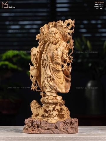 TƯỢNG ĐẠT MA SƯ TỔ - GỖ HOÀNG ĐÀN