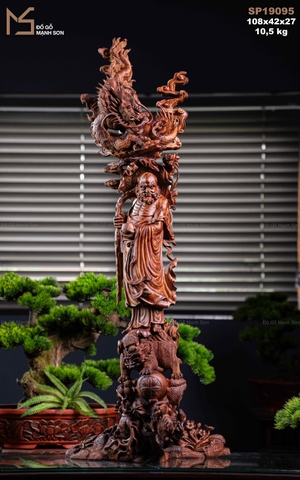 TƯỢNG ĐẠT MA HÀNG LONG PHỤC LÂN - GỖ SƯA