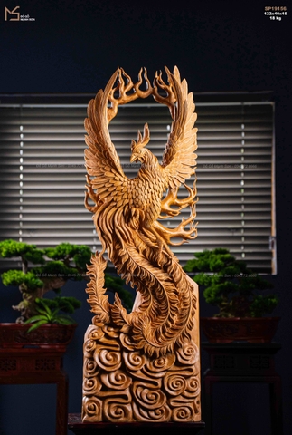 TƯỢNG LINH VẬT PHƯỢNG HOÀNG - GỖ NGỌC AM