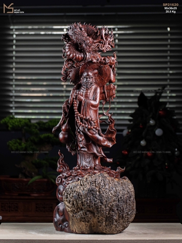 TƯỢNG ĐẠT MA SƯ TỔ - GỖ NU TỬ ĐÀN