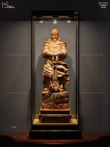 TƯỢNG TRẦN QUỐC TUẤN - GỖ HOÀNG ĐÀN