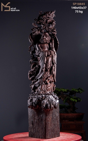 TƯỢNG ĐẠT MA - GỖ NU CẨM