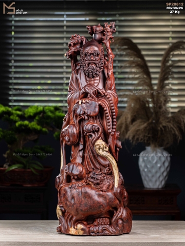 TƯỢNG ĐẠT MA SƯ TỔ - GỖ NU TỬ ĐÀN