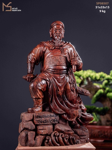 TƯỢNG TRẦN QUỐC TUẤN - GỖ TRẮC