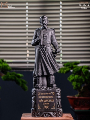 TƯỢNG TRẦN QUỐC TUẤN - GỖ MUN