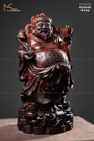 TƯỢNG THẦN TÀI - GỖ TRẮC