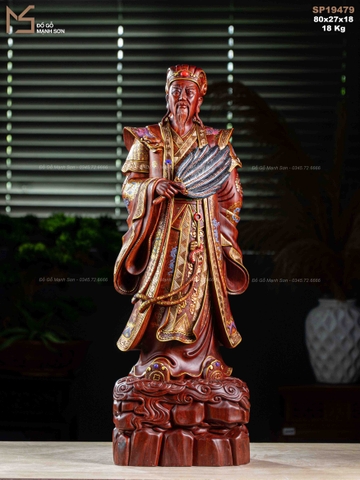 TƯỢNG KHỔNG MINH - GỖ TỬ ĐÀN