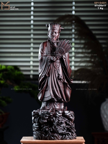 TƯỢNG KHỔNG MINH - GỖ TỬ ĐÀN