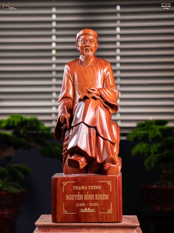TƯỢNG GỖ NGUYỄN BỈNH KHIÊM - GỖ HƯƠNG