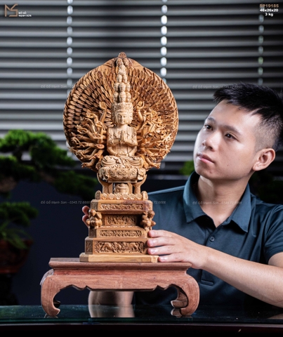 TƯỢNG GỖ PHẬT THIÊN THỦ THIÊN NHÃN - GỖ HOÀNG ĐÀN