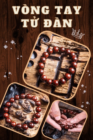 VÒNG TAY GỖ TỬ ĐÀN ẤN ĐỘ