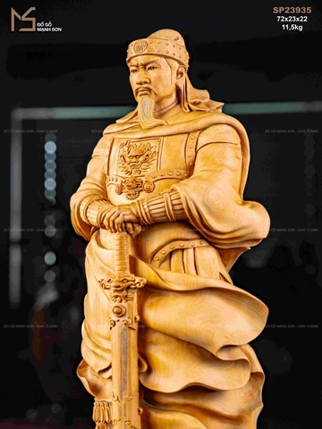 TƯỢNG TRẦN QUỐC TUẤN GỖ HOÀNG ĐÀN